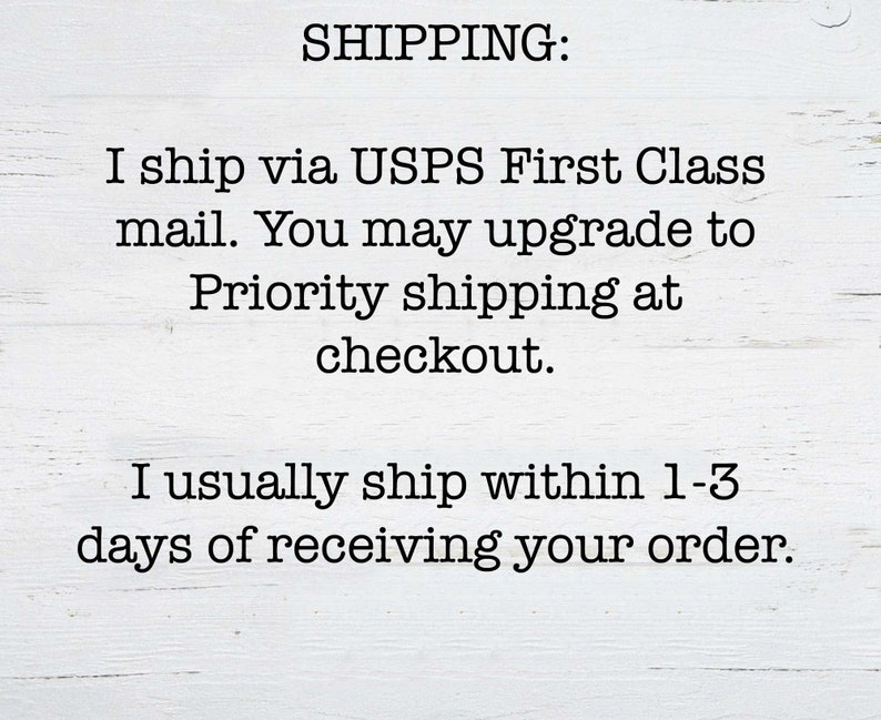 Shipping info