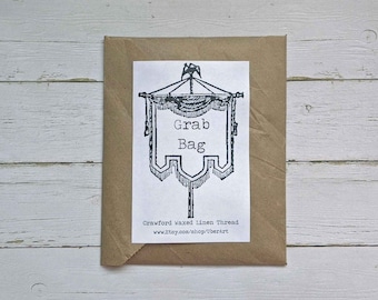 Grab Bag #1 Waxed Linen Thread, 4 ply, 8 misc colors