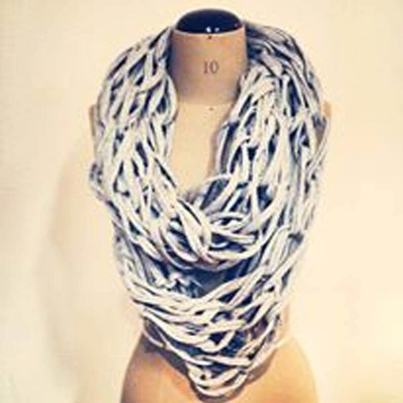 Arm Knitted Infinity Scarf Tutorial PDF Etsy