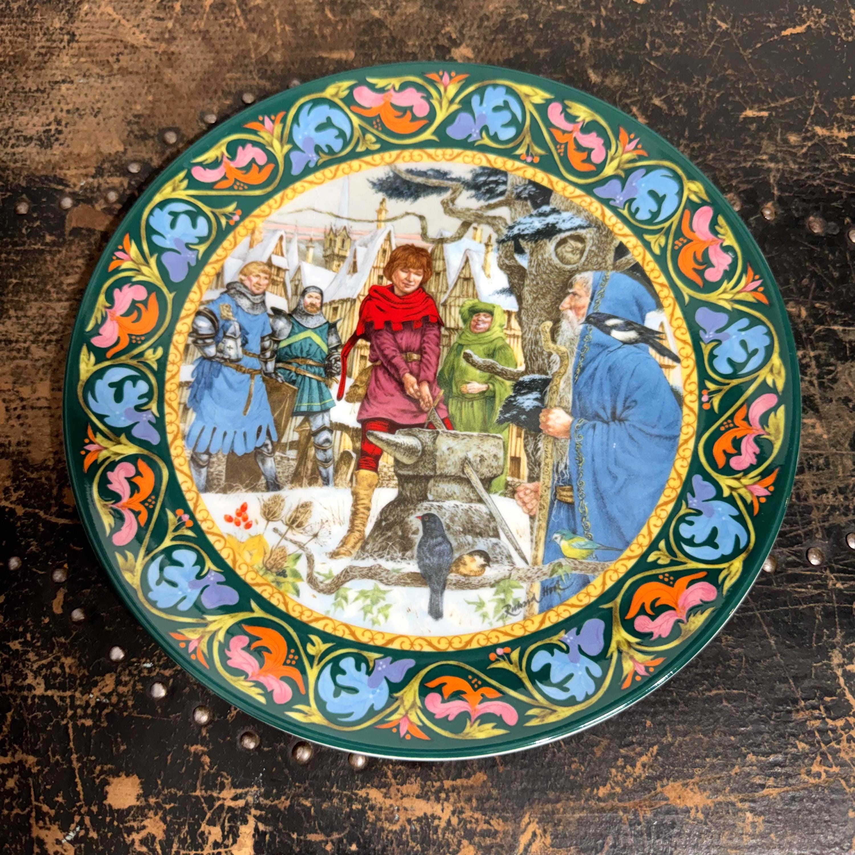 Arthur Draws the Sword Collector Plate, Legend of King Arthur