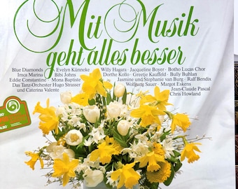Disco de vinilo LP vintage Mit Musik Geht Alles Besser With Music Everything Goes Better, 1C 038-46 596 Y, 1982 Alemania, Recopilación musical