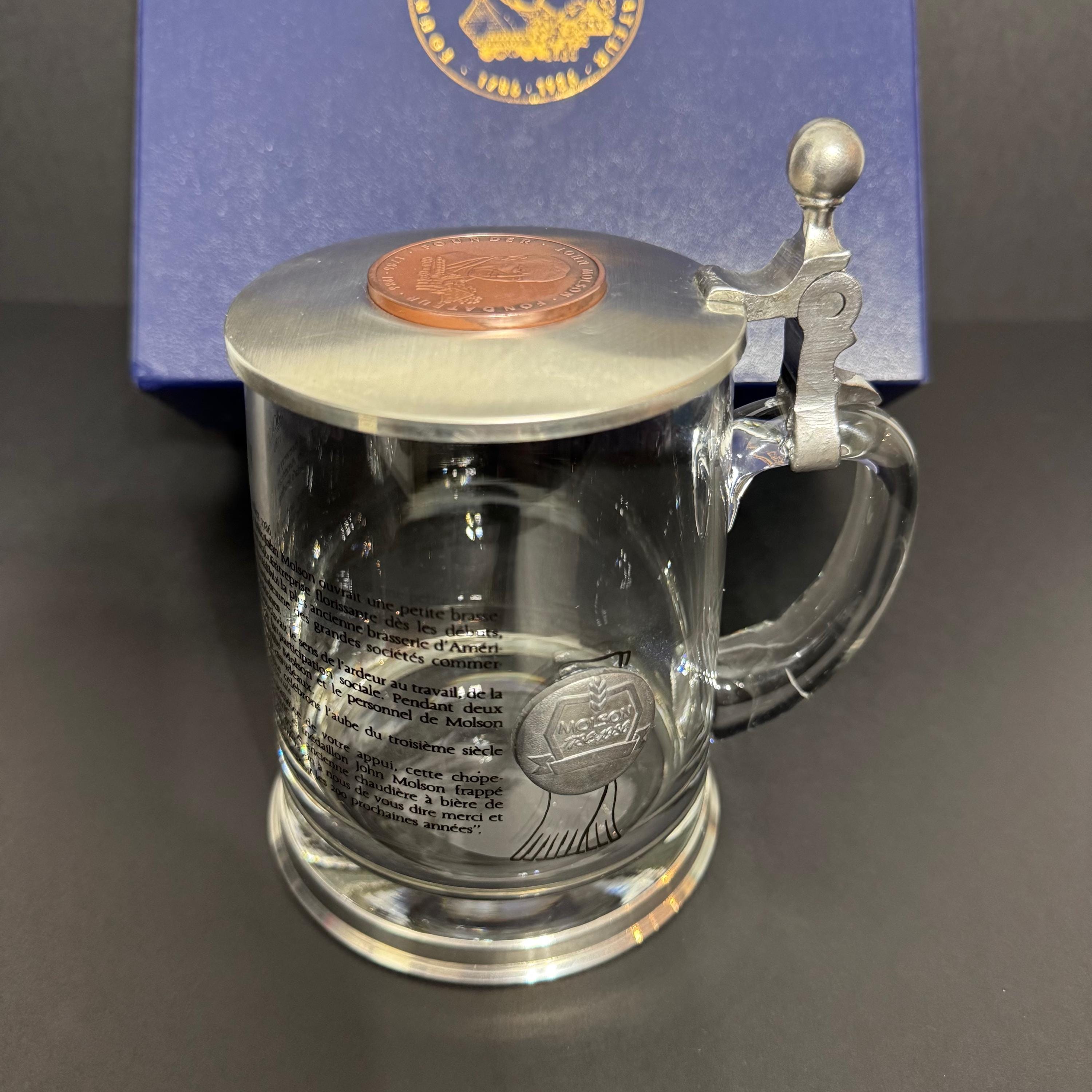 Vintage Rare Clear Glass Beer John Molson 1786-1986 200th