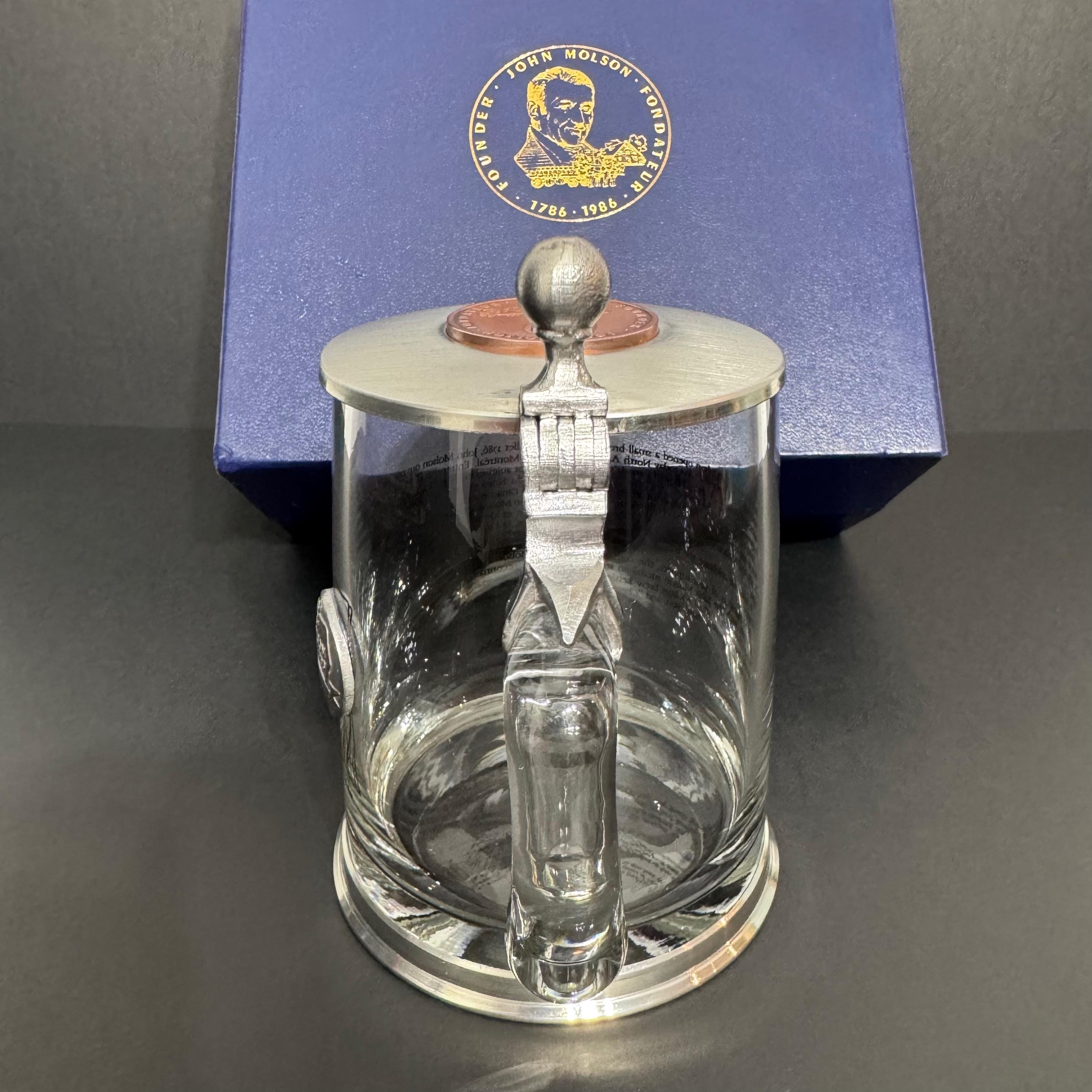 Vintage Rare Clear Glass Beer John Molson 1786-1986 200th