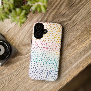 Polka Dot Phone Case: 3D Wrap, Impact-Resistant Cover