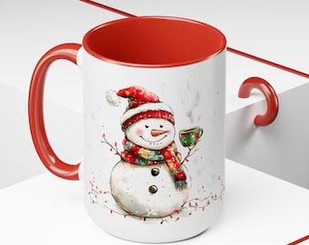 Caneca de café de boneco de neve | Artigos para bebidas natalinas do país das maravilhas do inverno
