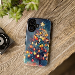 Christmas Tree Lights Phone Case: Festive Holiday Cover