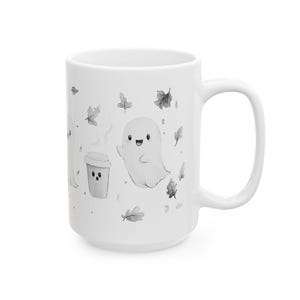 Spooky Ghost Coffee Mug, Halloween Decor, 15oz image 3