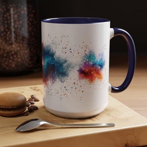 Starry Night Galaxy Coffee Mug: Celestial Design, 15oz