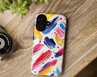 Abstract Paint Swirl iPhone Case: Artistic Protective Phone Cover