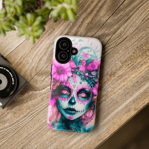 Dia de los Muertes Phone Case, Mexican Holiday Skull Tough Cases, Day of the Dead iPhone Cover, Sugar Skull Samsung Galaxy Case, Halloween