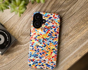 Etui na iPhone'a z witrażem: Ochronna osłona z abstrakcyjnym wzorem