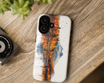 Watercolor Mountain Phone Case: Protective Outdoor Adventure Accessory