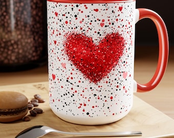 Cute Valentine&#39;s Day Coffee Mug - Adorable Heart Design, Perfect Gift for Her, Personalized Keepsake, Hot Beverage Lover&#39;s Delight