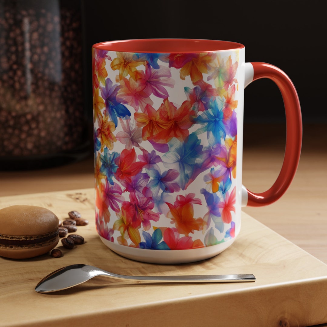 Colorful Lilly Accent Coffee Mug 15oz Ceramic Cups Unique Gift for ...