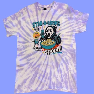 Stab-O-Loops Halloween Characters Cereal | Funny Cereal Killers | Halloween Characters | Spooky Season | Killer Cereal | Halloween T-Shirt