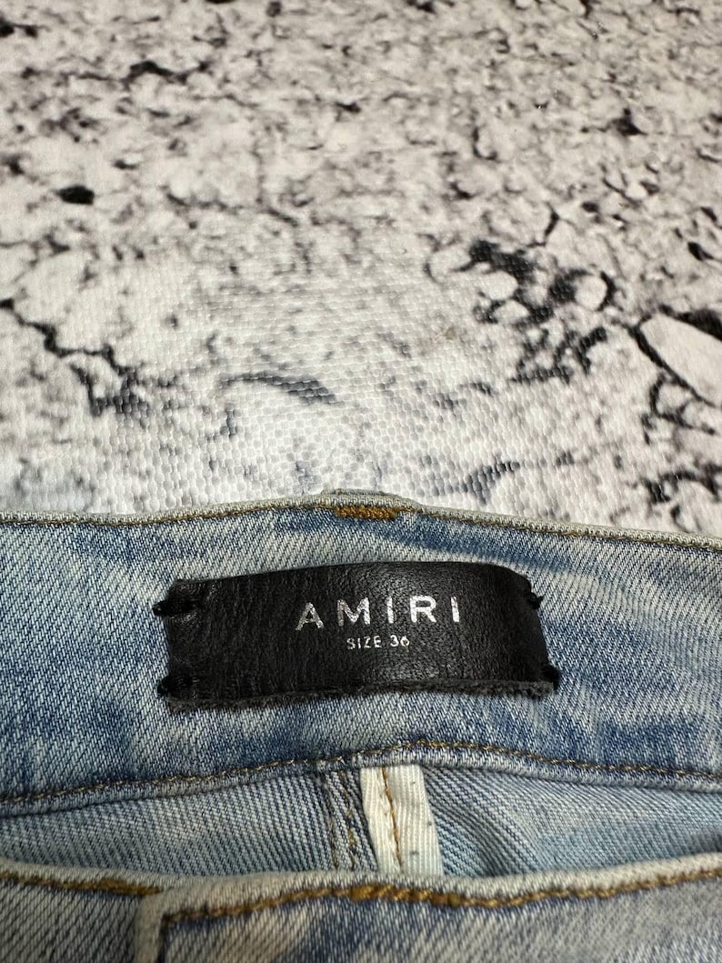 Vintage Amiri-jeans, maat 36 – premium designerdenim afbeelding 11