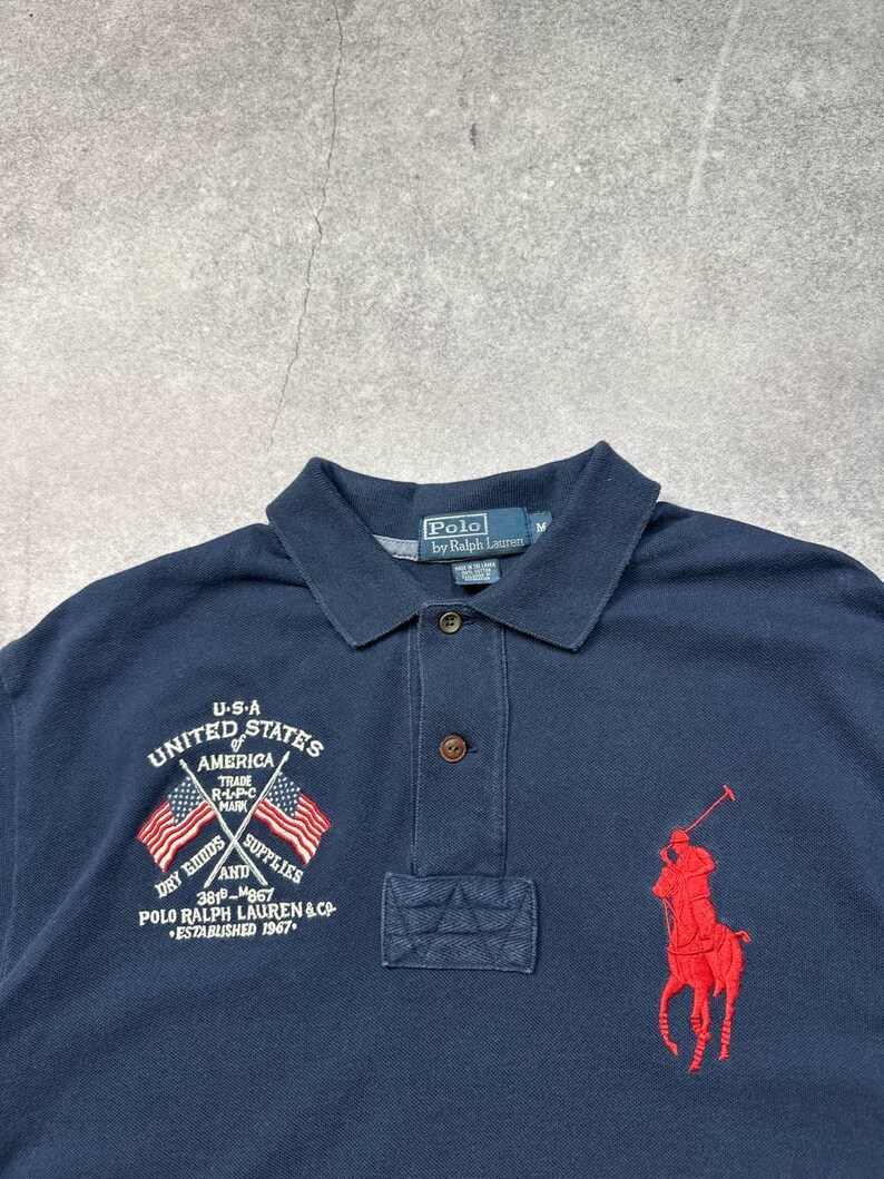 Vintage Polo Ralph Lauren USA Polo Shirt, Size M – Iconic American ...