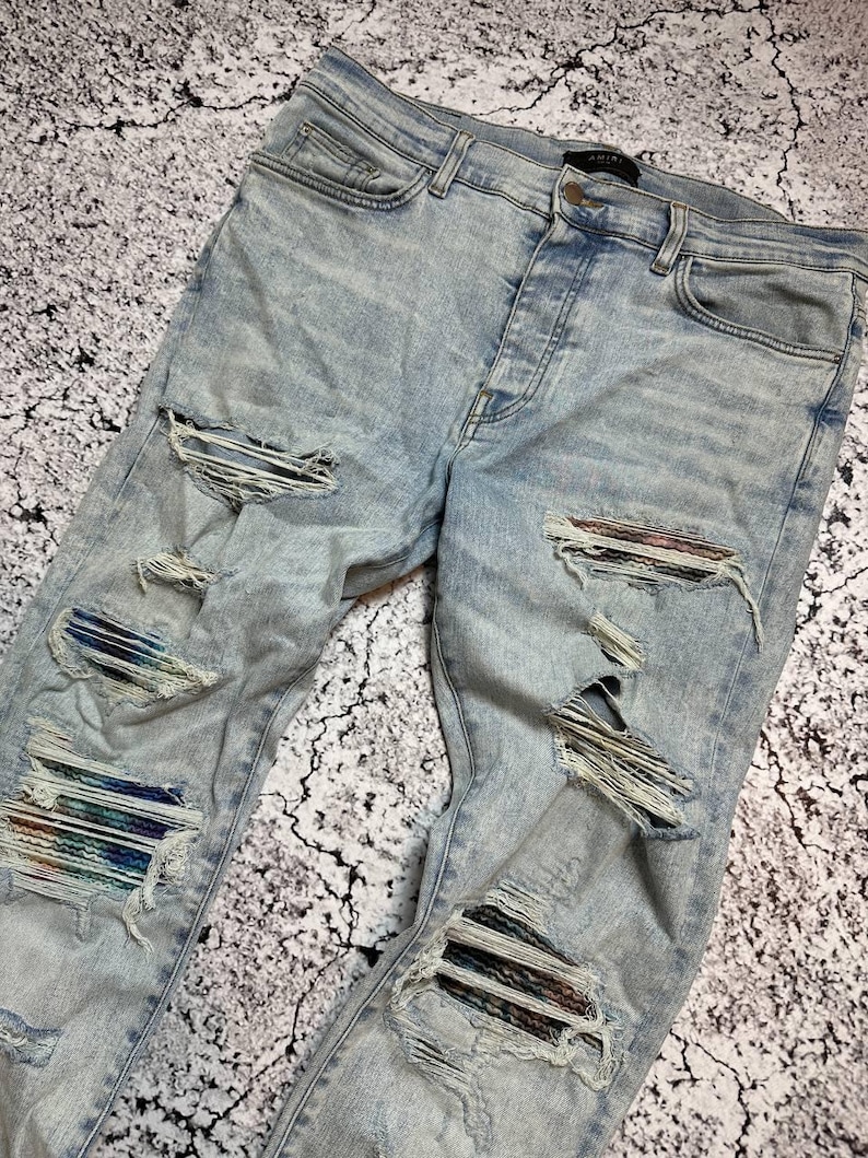 Vintage Amiri-jeans, maat 36 – premium designerdenim afbeelding 3