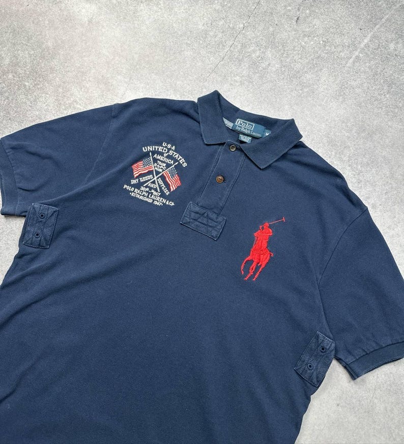 Vintage Polo Ralph Lauren USA Polo Shirt, Size M – Iconic American ...