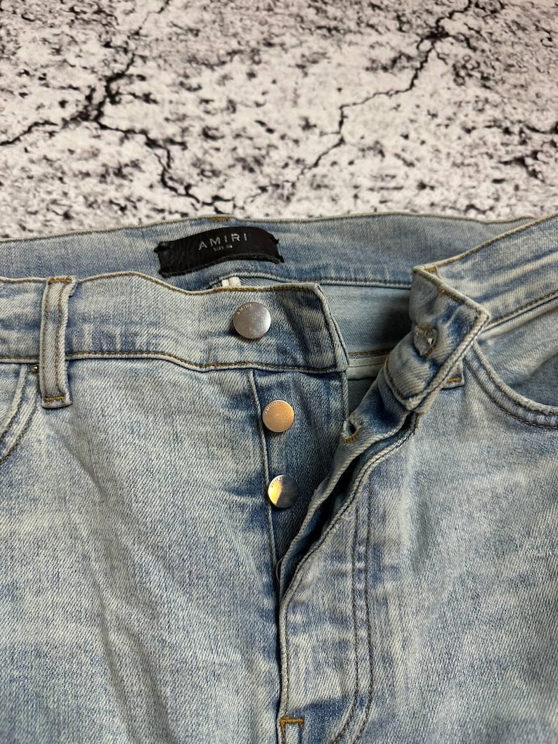 Vintage Amiri-jeans, maat 36 – premium designerdenim afbeelding 8