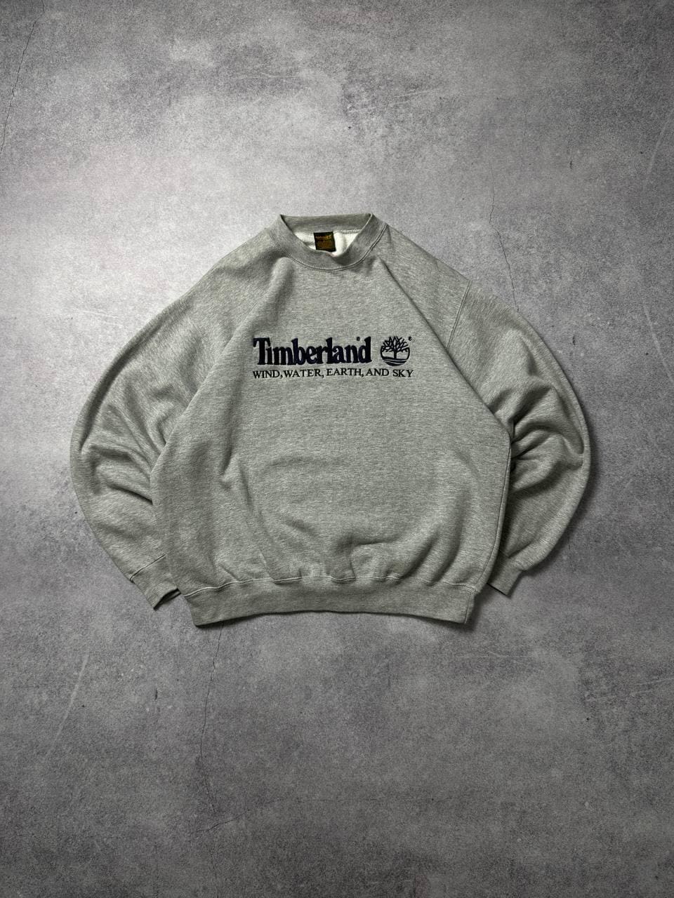 神奈備様【90-00s】Timberland スウェット 刺繍ロゴ Y2K 90s Timberland ロゴスウェットシャツ トレーナー S ネイビー