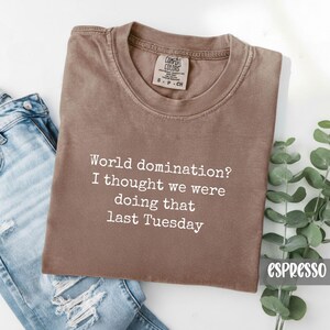 Comfort Colors Sarcastic Tee: World Domination Meeting Shirt image 11
