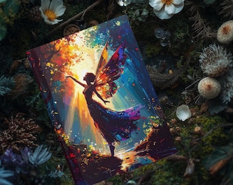 Fantasy Fairy Art Journal, Magical Forest Writing Notebook, Cottagecore Diary (150 Lined Pages)
