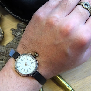 Zegarki: Szwajcarski srebrny zegarek TRENCH ww1 wwi - .800 - Nakręcany ręcznie Cylinder Escapement - Działający - Vintage 1900-20