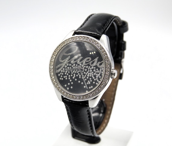 Genuine Leather Jeweled Bezel Watch Arc Leather | J6390LA – JBW Watches main image 2