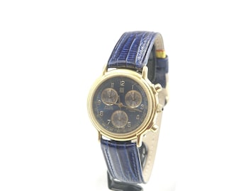 GIVENCHY Chronograph Watch Navy Blue Dial Beautiful Designer Fashion Brand - original - swiss made - running - great condition