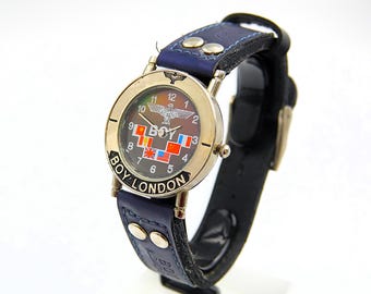 BOY LONDON Flags Fading Dial Watch With Original Band Ref. BOY-31-W - original - Designer - running - excelent condition