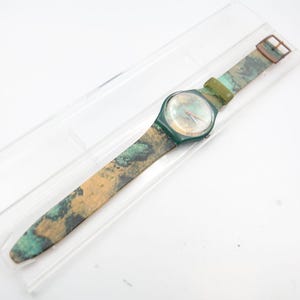 Vintage Swatch Quartz Watch 1988 OLD BOND  GG102 Green Abstract New Wave Swiss Vintage 1988 swatch swiss - Gem main image 2