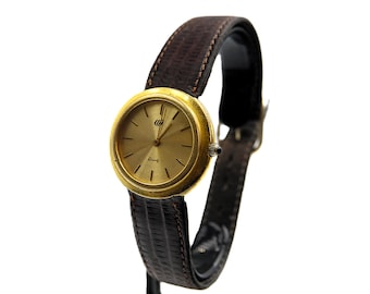 Vintage Womens GRUEN Precision Gold & Black Wristwatch  display picture 2