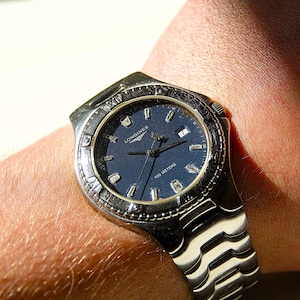 Longines Conquest S100 Diver Men Blue Dial Quartz Ref. l36124 - Original - Running - Excelent - Ultra Rare Collectors piece