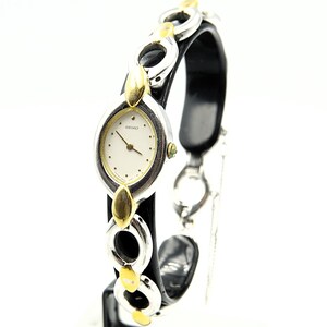 Seiko Watches Ladies Gold Two tone Dress Cocktail Watch Ref. 2E20-5450 - Vintage 1986's