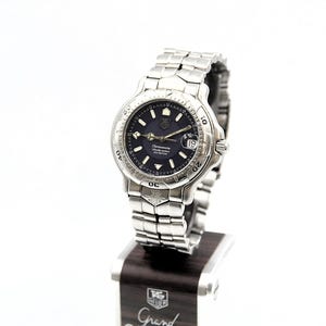 TAG HEUER CHRONOMETER 6000 Automatic Big Size Blue Dial original - running - 1990&#39;s - Excelent condition