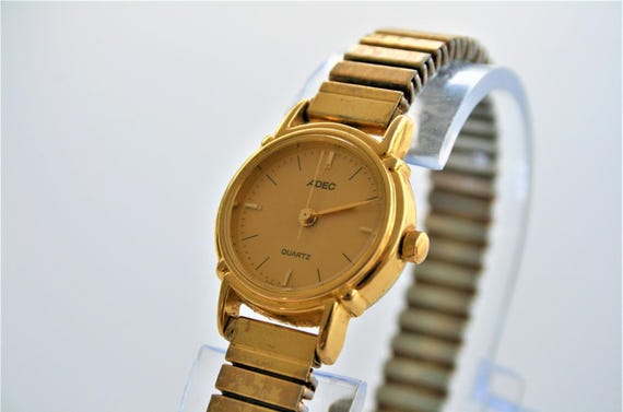 1980s Citizen Elegant Gold-Tone Watch adec quartz Vintage Gold-tone Life by Adec Watch | Japan Quartz Watch by  main image 4
