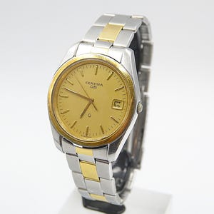 CERTINA DS Q Men Ref. EOL 115 7140 44 Uhr Schweizer Quartz - Two Tone Gold - Original - Vintage - läuft - Super Zustand