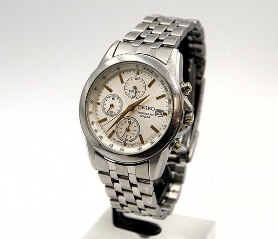 MICHEL KLEIN SEIKOセイコークロノグラフ 7T92-0HHO MICHEL KLEIN SEIKOセイコークロノグラフ 7T92-0HHO