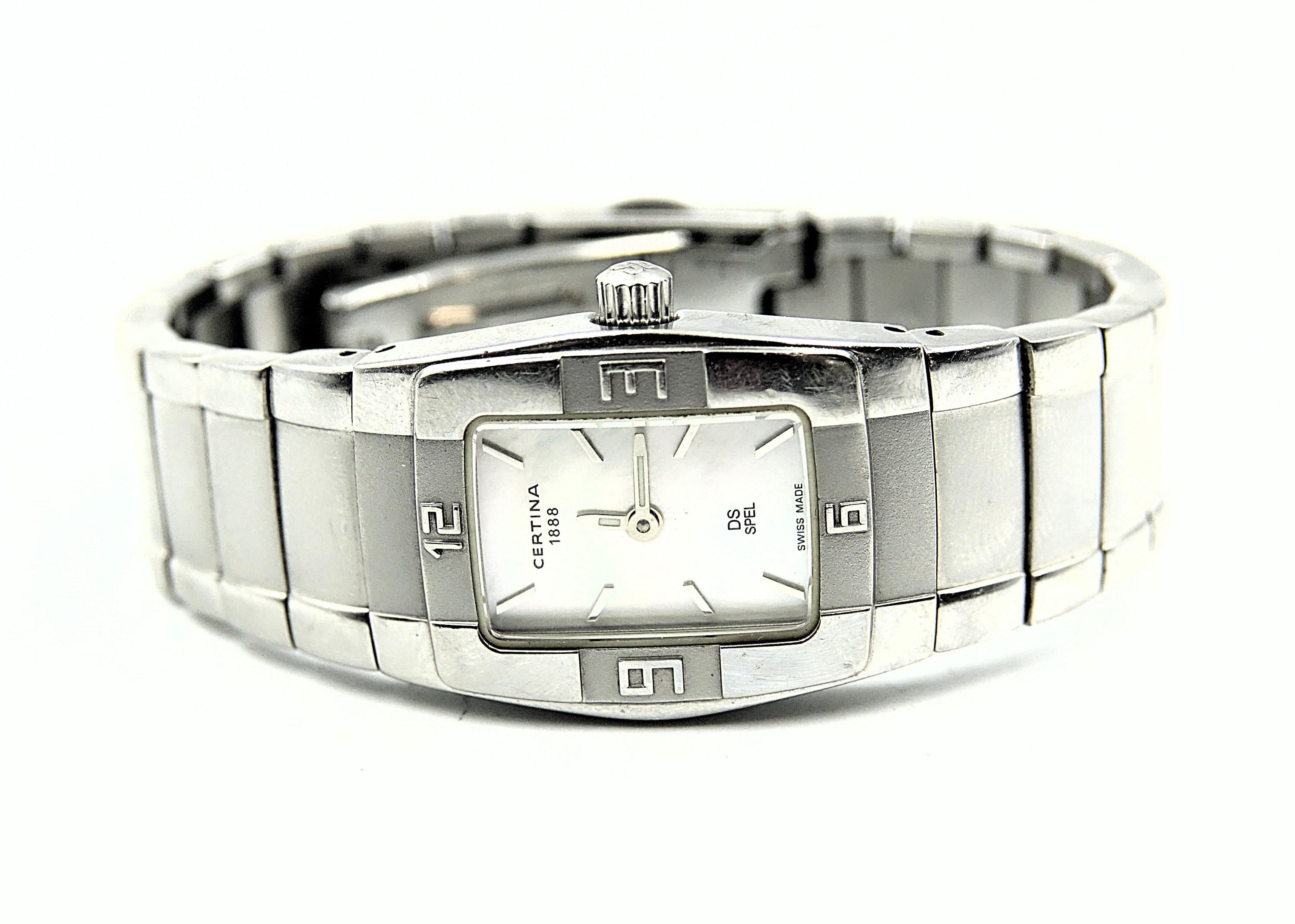 CERTINA 1888 DS SPEL Mop Dial Tank Watch Ref. 322.7155.42 With