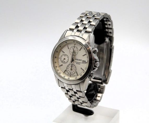 Original Seiko Chronograph Ref. 7t92-0lh0 New Battery Installed