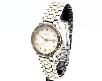 Urech White Dial Model Two Tone Gold Plated - Fashion Watch - original - Swiss Made - Fashion Designer - running