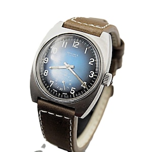 Mildia Super Incabloc Blue Dial 40mm With New Band - Original - Swiss Made - Running - Excelent Condition - Mechanical Jumbo Large Size