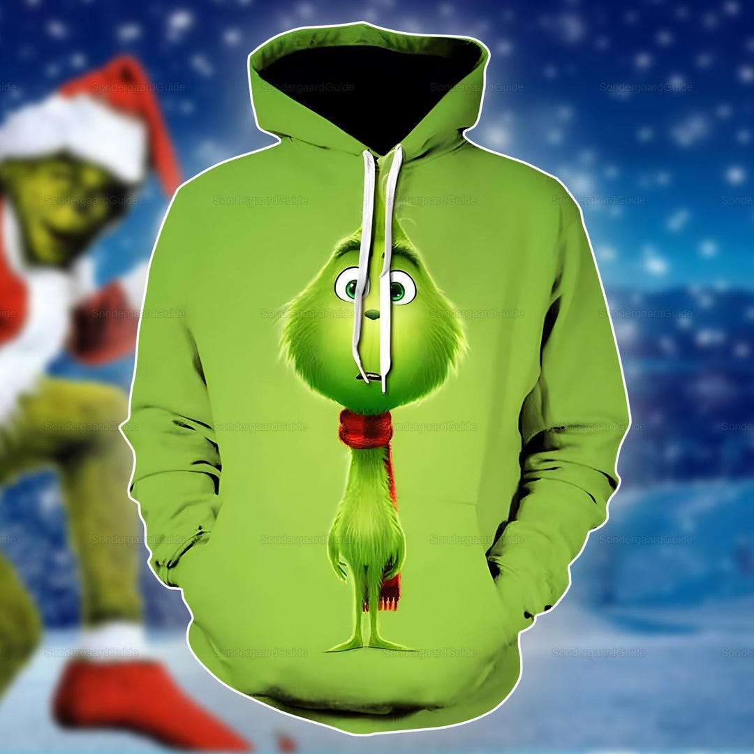 Grinchmas Hoodie, the Grinch 3D Zip Hoodie, the Grinch Christmas Hoodie ...