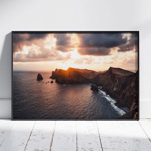 Madeira Foto Poster | Küste & Ozean Fotodruck, Sao Lourenco Landschaft Bild, Portugal Wandkunst Reise Print