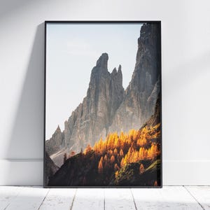 Stampa Dolomiti | Foto dell'Alto Adige in autunno, arte murale sulle Dolomiti, poster fotografico originale di Niels Oberson