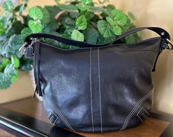 美品　Vintage Coach Ergo Shoulder Bag Black COACH Ergo 33 Leather Shoulder Bag Vintage Style Black | eBay