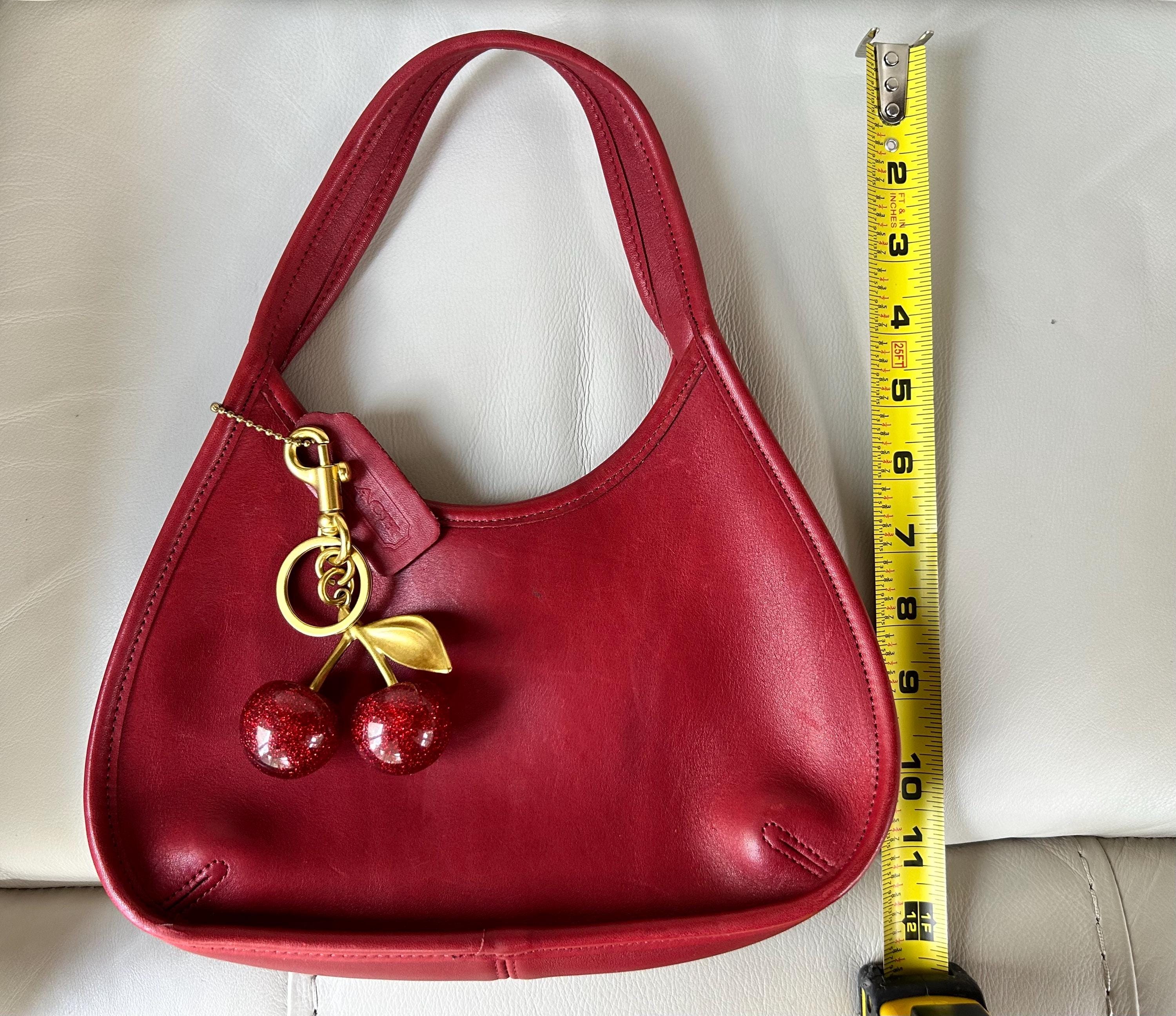 Rare Cherry Red Coach Ergo Hobo Bag – 90s Glovetanned Leather 