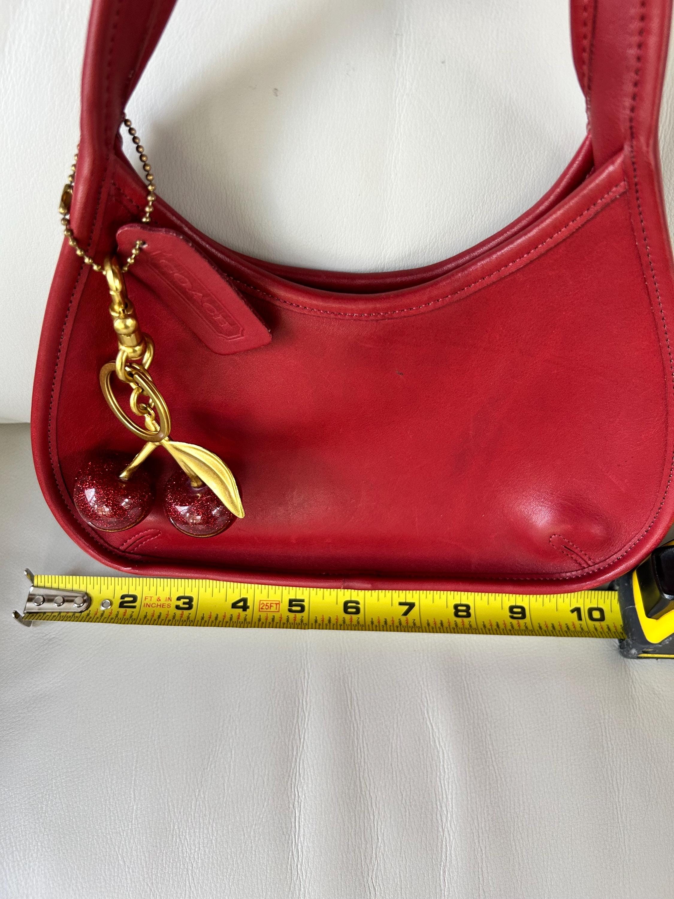 Rare Cherry Red Coach Ergo Hobo Bag – 90s Glovetanned Leather 