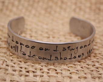 Martha lyrics cuff bracelet / Jefferson Airplane hand-stamped bracelet / hippie jewelry / music jewelry / lyrics bracelet